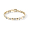 14K Gold Plated 1/20 CT. T.W. Lab-Grown Diamond Heart Bracelet - 7 in.