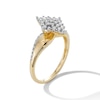 14K Gold Plated 1/10 CT. T.W. Lab-Grown Diamond Marquise-Shaped Ring - Size 7
