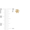 Thumbnail Image 2 of 14K Gold Plated Lab-Grown Diamond Accented Daisy Studs