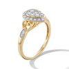14K Gold Plated 1/4 CT. T.W. Lab-Grown Diamond Pear-Shaped Ring - Size 7
