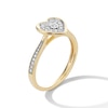 14K Yellow Gold Plated 1/6 CT. T.W. Lab-Grown Diamond Heart Ring - Size 7