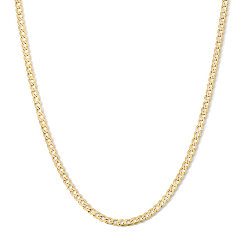 Main Image 1 of 14K Gold Plated 3mm Flat Curb Chain - 22"