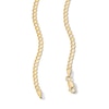 14K Gold Plated 3mm Flat Curb Chain - 18"