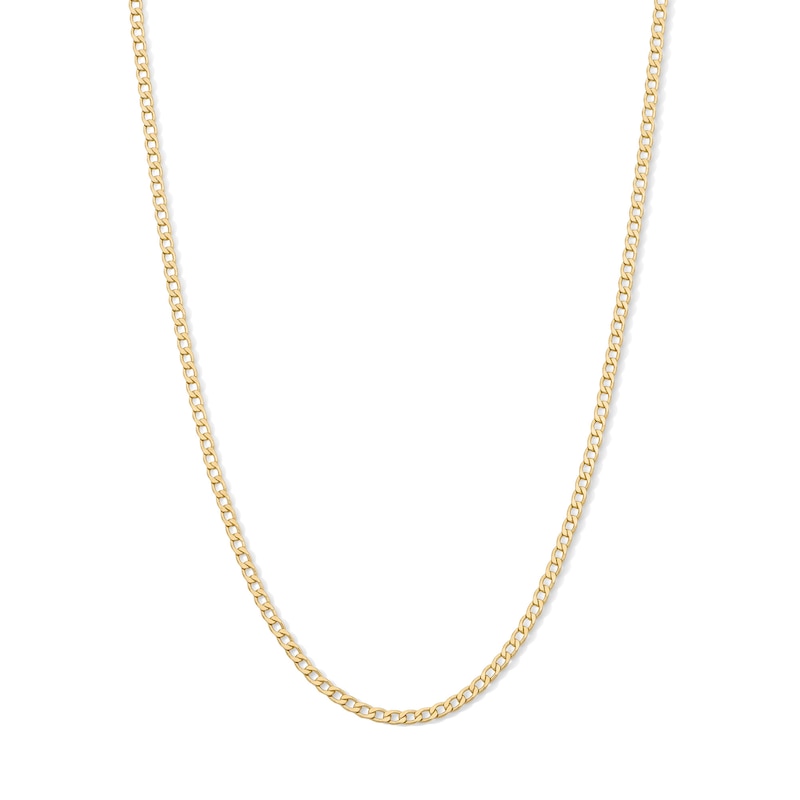 Main Image 1 of 14K Gold Plated 2.3mm Flat Curb Chain - 16"