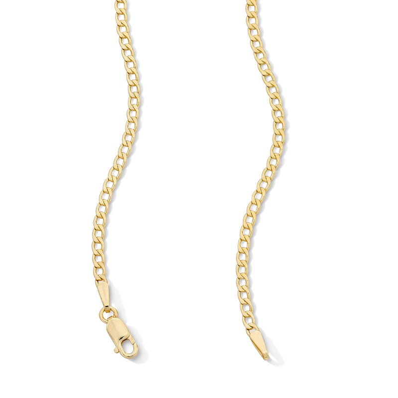 Main Image 3 of 14K Gold Plated 2.3mm Flat Curb Chain - 16"