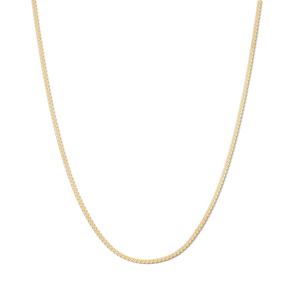 14K Gold Plated 1.5mm Serpentine Chain - 18"