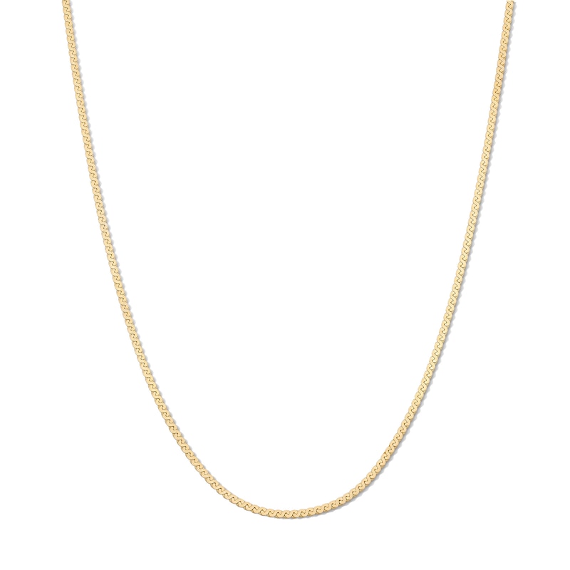 Main Image 1 of 14K Gold Plated 1.5mm Serpentine Chain - 18"