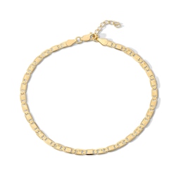 14K Gold Plated Valentino Chain Anklet - 10"