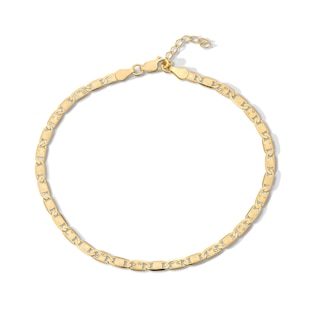 14K Gold Plated Valentino Chain Anklet - 10"
