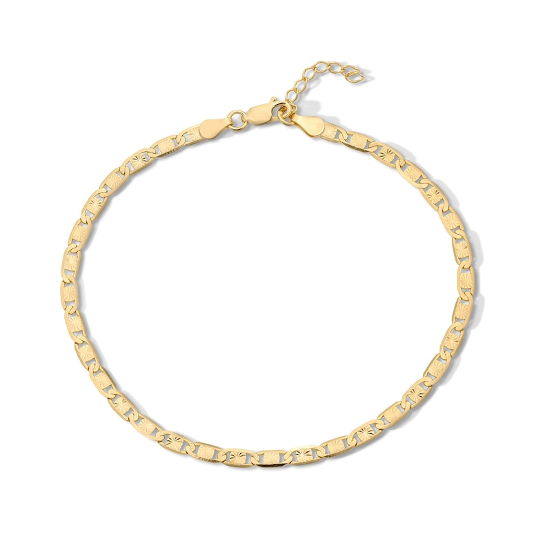 Main Image 1 of 14K Gold Plated Valentino Chain Anklet - 10"