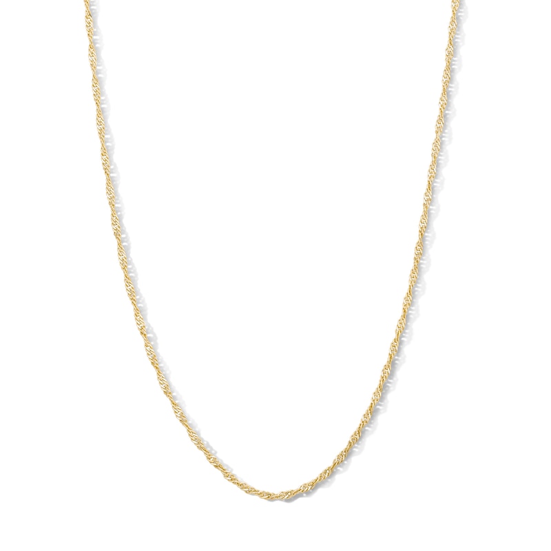 Main Image 1 of 14K Gold Plated 1.8mm Singapore Chain - 16"