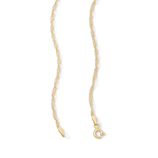 14K Gold Plated 1.8mm Singapore Chain - 16"