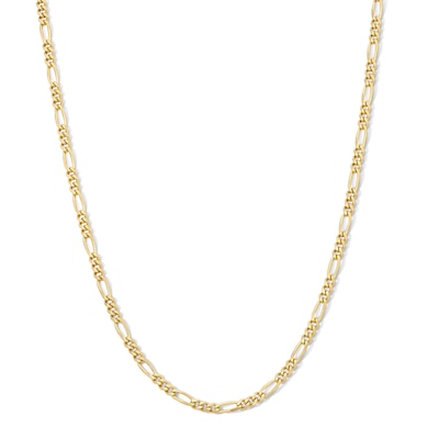 14K Gold Plated 3mm Figaro Chain - 18"