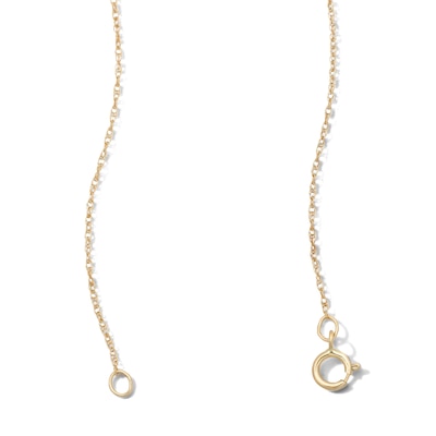 10K Solid Gold 1/10 CT. T.W. Lab-Grown Diamond Composite Heart Pendant - 18"