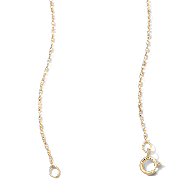 10K Solid Gold 1/10 CT. T.W. Lab-Grown Diamond Composite Heart Pendant - 18"