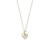 10K Solid Gold Lab-Grown Diamond Accent Three-Stone Twist Heart Pendant - 18"