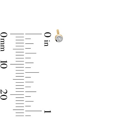 10K Solid Gold 1/20 CT. T.W. Lab-Grown Diamond Bezel Solitaire Studs
