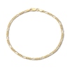 Thumbnail Image 1 of 14K Gold Plated Figaro Chain Anklet - 10"