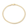 Thumbnail Image 1 of 14K Gold Plated Curb Chain Bracelet - 7.5"