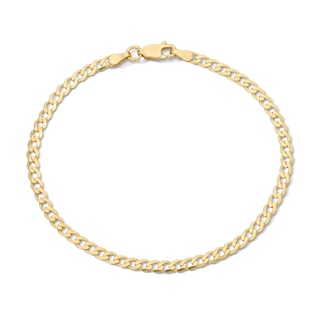 14K Gold Plated Curb Chain Bracelet - 7.5"