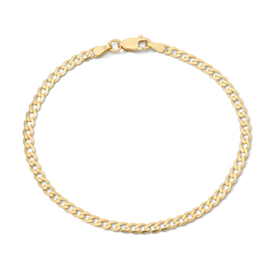 14K Gold Plated Curb Chain Bracelet - 7.5"