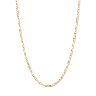 14K Gold Plated 2.3mm Curb Chain - 18"