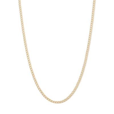 14K Gold Plated 2.3mm Curb Chain - 18"