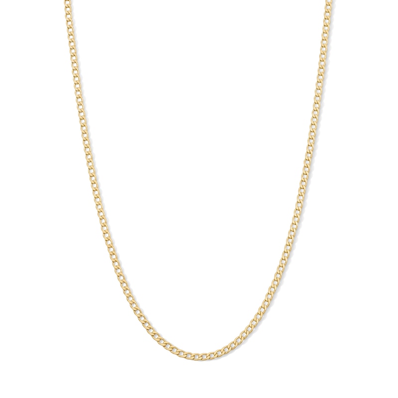 14K Gold Plated 2.3mm Curb Chain - 18"