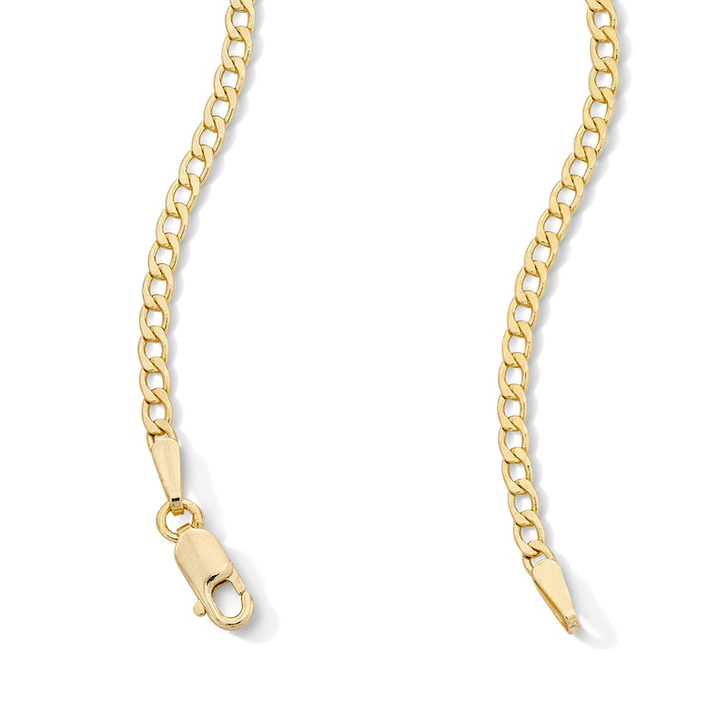 14K Gold Plated 2.3mm Curb Chain - 18"