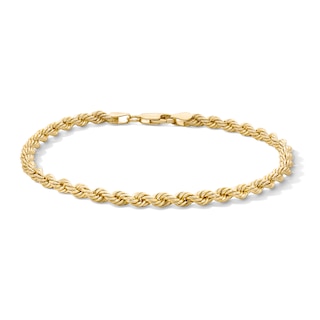 14K Gold Plated Rope Chain Bracelet - 8.5"