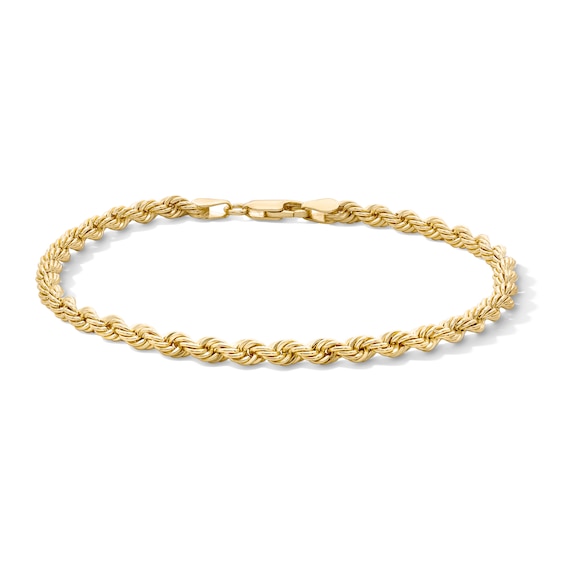 14K Gold Plated Rope Chain Bracelet - 8.5"