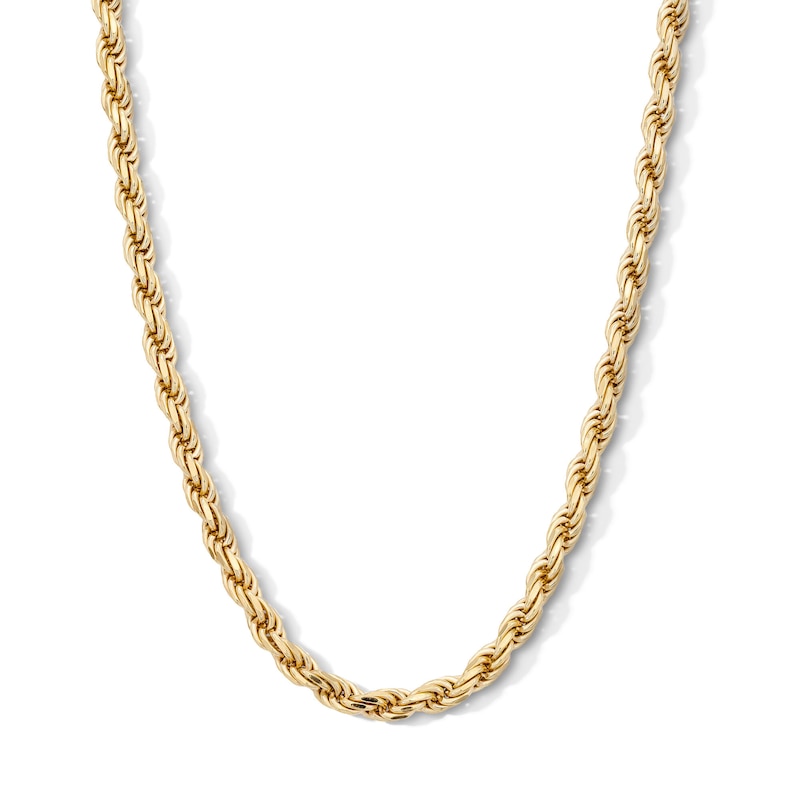 Main Image 1 of 14K Gold Plated 3mm Rope Chain - 16"