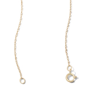 10K Solid Gold 1/10 CT. T.W. Lab-Grown Diamond Pavé Cross Pendant - 18"