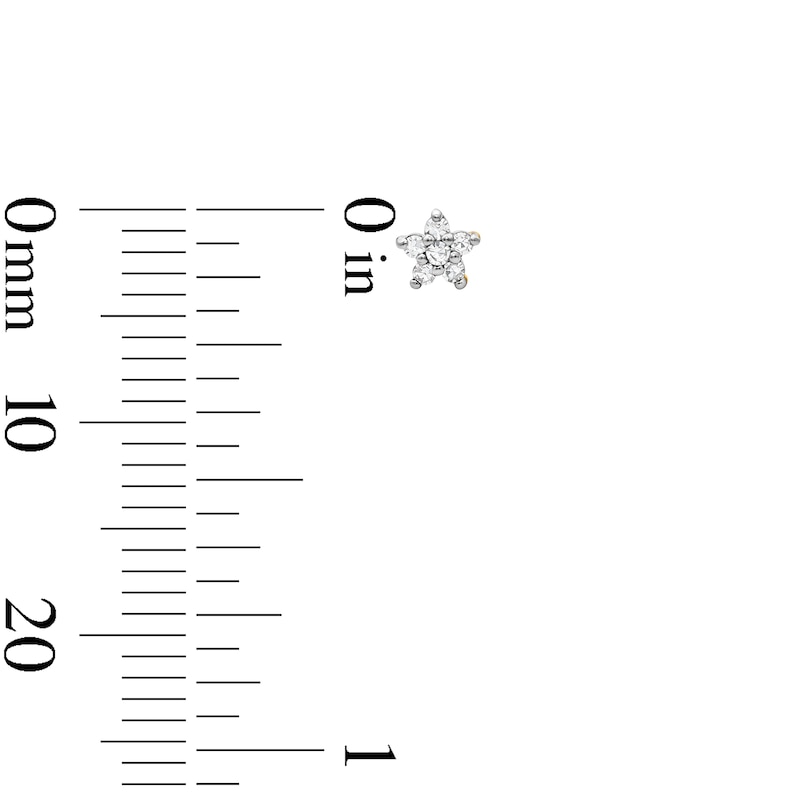 Main Image 2 of 10K Gold 1/20 CT. T.W. Lab-Grown Diamond Star Studs