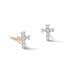 Thumbnail Image 1 of 10K Solid Gold 1/20 CT. T.W. Lab-Grown Diamond Cross Studs