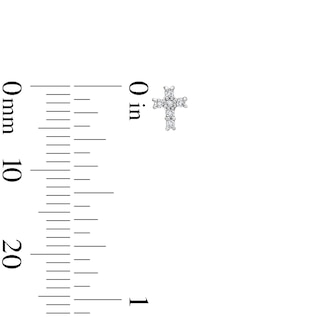 10K Solid Gold 1/20 CT. T.W. Lab-Grown Diamond Cross Studs