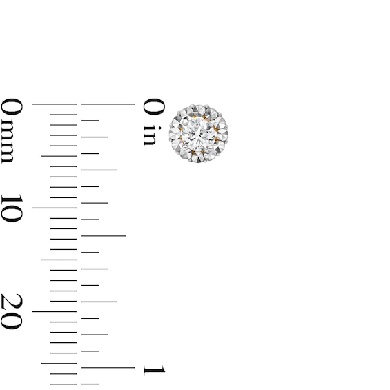 10K Solid Gold 1/5 CT. T.W. Lab-Grown Diamond Composite Halo Studs