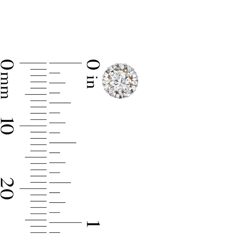Main Image 2 of 10K Solid Gold 1/5 CT. T.W. Lab-Grown Diamond Composite Halo Studs