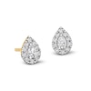 Thumbnail Image 1 of 10K Solid Gold 1/3 CT. T.W. Lab-Grown Diamond Halo Pear Studs