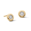 Thumbnail Image 1 of 10K Solid Gold Lab-Grown Diamond Accent Solitaire Bubble Studs