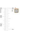 Thumbnail Image 2 of 10K Solid Gold 1/20 CT. T.W. Lab-Grown Diamond Cluster Square Studs