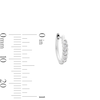 Solid Sterling Silver 1/10 CT. T.W. Lab-Grown Diamond Bezel Huggie Hoops
