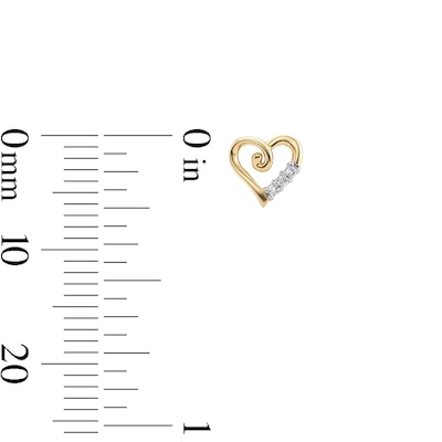 10K Solid Gold Lab-Grown Diamond Accent Open Loop Studs
