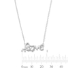 Thumbnail Image 2 of Solid Sterling Silver 1/20 CT. T.W. Lab-Grown Diamond "Love" Pendant - 18"