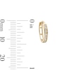 Thumbnail Image 2 of 10K Solid Gold 1/6 CT. T.W. Lab-Grown Diamond Single-Row Huggie Hoops