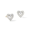10K Solid Gold 1/6 CT. T.W. Lab-Grown Diamond Open Heart Studs
