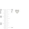 10K Solid Gold 1/6 CT. T.W. Lab-Grown Diamond Open Heart Studs