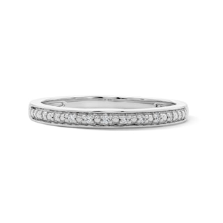 Sterling Silver 1/20 CT. T.W. Lab-Grown Diamond Anniversary Band - Size 7
