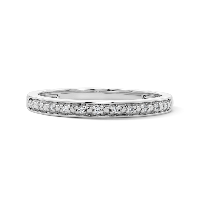 Main Image 1 of Sterling Silver 1/20 CT. T.W. Lab-Grown Diamond Anniversary Band - Size 7