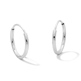 10mm Sterling Silver Hollow Continuous Hoops